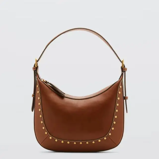 Women's Small Studded Shoulder Bag Fashionable Top Handle Half-Moon HandBag Luxury Design for Everyday Style Punk Inspired
Women's Small Studded Shoulder Bag Fashionable Top Handle Half-Moon HandBag Luxury Design for Everyday Style Punk Inspired