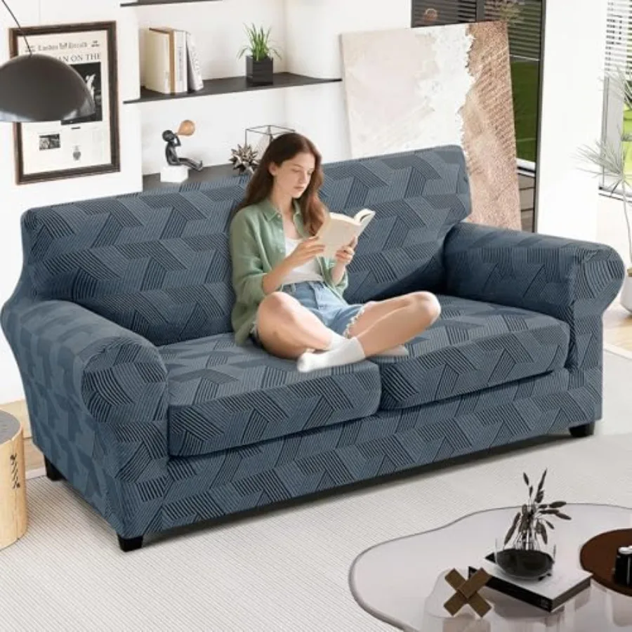 3 Pieces Couch Cover for 2 Extra Large Cushion Couch, Stretch Sofa Covers with Elastic Bottom, Sofa Slipcovers for Dog/Pets Fea
3 Pieces Couch Cover for 2 Extra Large Cushion Couch, Stretch Sofa Covers with Elastic Bottom, Sofa Slipcovers for Dog/Pets Fea
