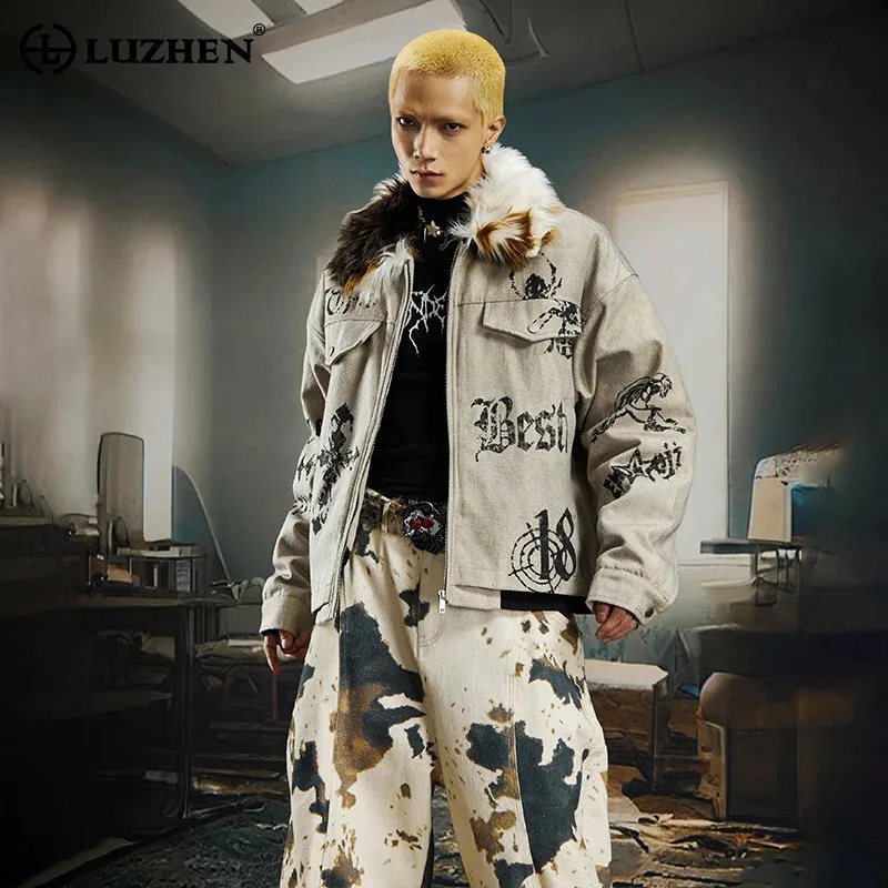 LUZHEN 2025 модный узор с принтом, высокое качество, стеганое пальто с воротником из искусственного меха, мужская модная красивая уличная куртка-парка JY5319
LUZHEN 2025 модный узор с принтом, высокое качество, стеганое пальто с воротником из искусственного меха, мужская модная красивая уличная куртка-парка JY5319