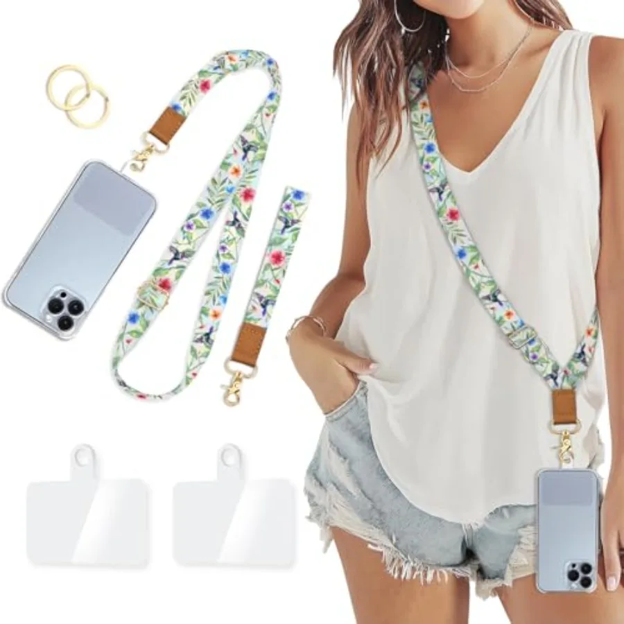 Phone Lanyard Crossbody Wrist Strap, Cell Phone Lanyards for Around the Neck Wristlet Shoulder, Adjustable Flower Floral Strap
Phone Lanyard Crossbody Wrist Strap, Cell Phone Lanyards for Around the Neck Wristlet Shoulder, Adjustable Flower Floral Strap