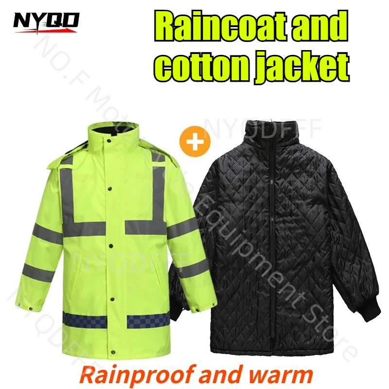 Утолщенный светоотражающий хлопковый плащ и брюки, комплект для зимнего дорожного спасения, теплая одежда для взрослых, ткань Оксфорд, клей из ПВХ 비옷
Утолщенный светоотражающий хлопковый плащ и брюки, комплект для зимнего дорожного спасения, теплая одежда для взрослых, ткань Оксфорд, клей из ПВХ 비옷