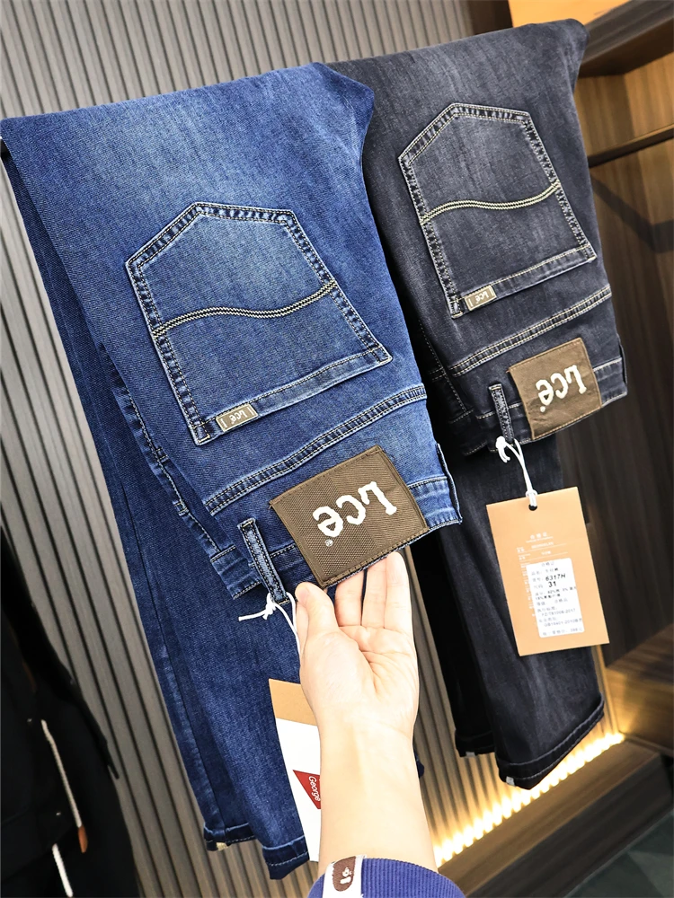 Comfortable Men's Stretchy Straight Leg Jeans Breathable High Waist Cotton Denim Spring Season Modern Sle Mid-aged Suitable
Comfortable Men's Stretchy Straight Leg Jeans Breathable High Waist Cotton Denim Spring Season Modern Sle Mid-aged Suitable