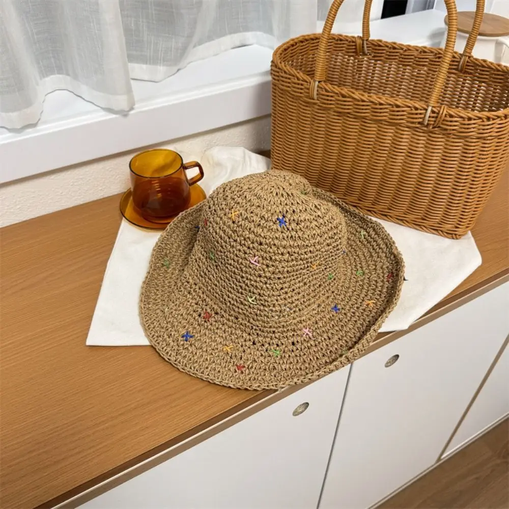 Stylish Colorful Sunscreen Straw Hat Foldable Beach Wear Sun Cap Hand-Crocheted Panama Straw Hat Summer Season
Stylish Colorful Sunscreen Straw Hat Foldable Beach Wear Sun Cap Hand-Crocheted Panama Straw Hat Summer Season