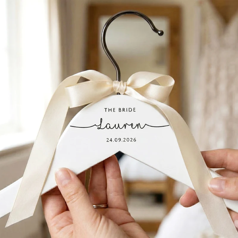 Personalized Wedding Hanger Available Ribbon Colours, Bridal Hanger, Black White Wooden Hanger, Personalized Bridesmaid Gifts
Personalized Wedding Hanger Available Ribbon Colours, Bridal Hanger, Black White Wooden Hanger, Personalized Bridesmaid Gifts