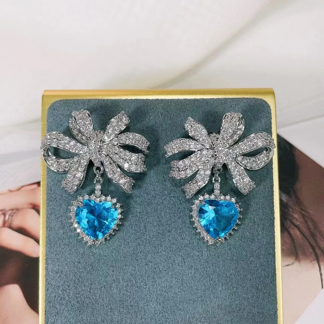 EYER Luxury Fashion Colorful Zircon Sweet Style Bowknot Earrings For Women Bridal Wedding Party Daily Trendy Jewelry Accessories
EYER Luxury Fashion Colorful Zircon Sweet Style Bowknot Earrings For Women Bridal Wedding Party Daily Trendy Jewelry Accessories
