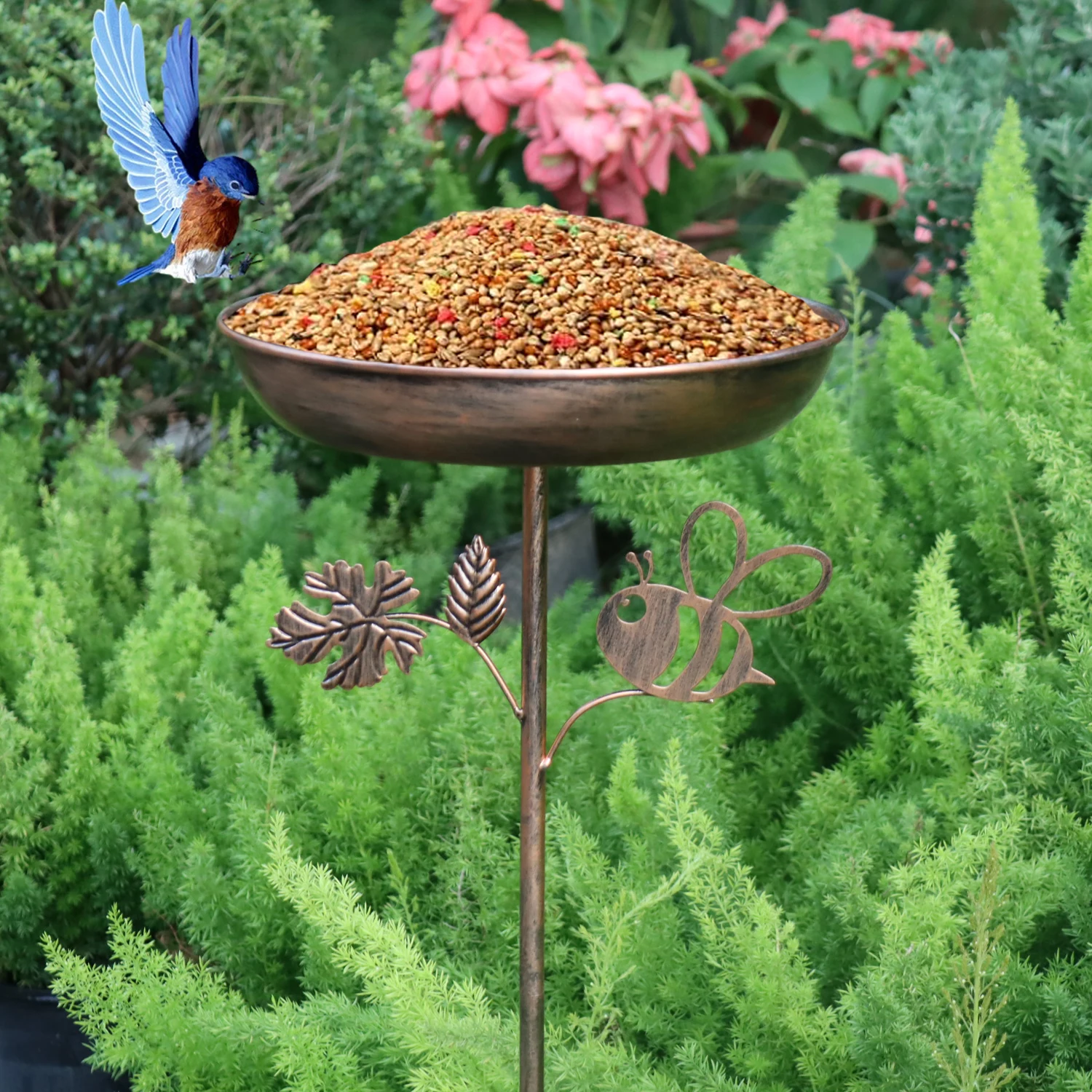 A Dual-Purpose Device That Combines a Bird Bath and Feeder, with a Vintage Copper Finish, Weather-Resistant, Suitable for Long-Term Outdoor Use Independent and Stable Structure, Quick Assembly and No Tools Required. Perfect for Attracting Wild Birds to Ba
A Dual-Purpose Device That Combines a Bird Bath and Feeder, with a Vintage Copper Finish, Weather-Resistant, Suitable for Long-Term Outdoor Use Independent and Stable Structure, Quick Assembly and No Tools Required. Perfect for Attracting Wild Birds to Ba