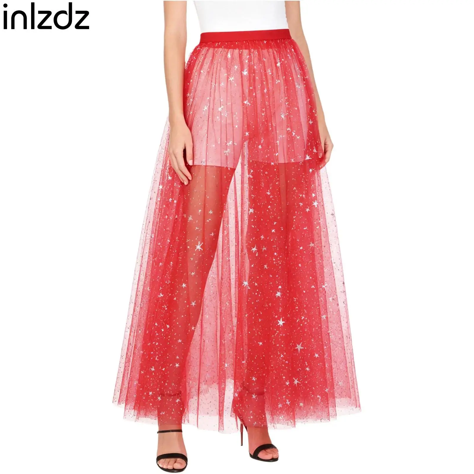 Women Metallic Star Mesh Miniskirt Sheer High Waist Cover Up Shiny Print Bodycon Skirt Accessories Elegant Modern Dancewear
Women Metallic Star Mesh Miniskirt Sheer High Waist Cover Up Shiny Print Bodycon Skirt Accessories Elegant Modern Dancewear