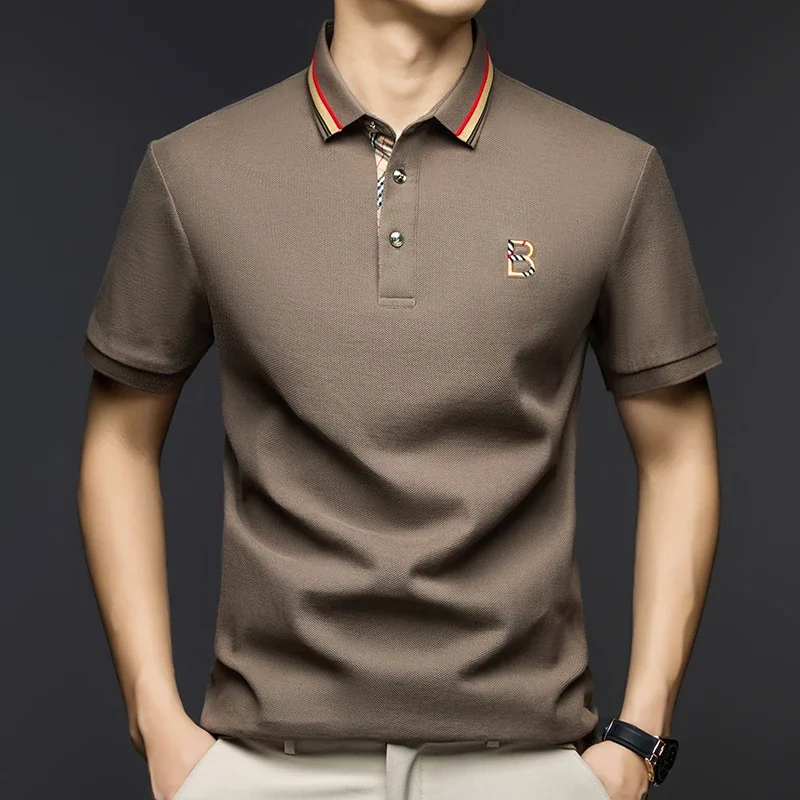 Tshirt for Summer New High-end Men's Shortsleeved Comfortable Breathable Polo Shirt High-end Designer Brand Badge Top Polo Shir
Tshirt for Summer New High-end Men's Shortsleeved Comfortable Breathable Polo Shirt High-end Designer Brand Badge Top Polo Shir