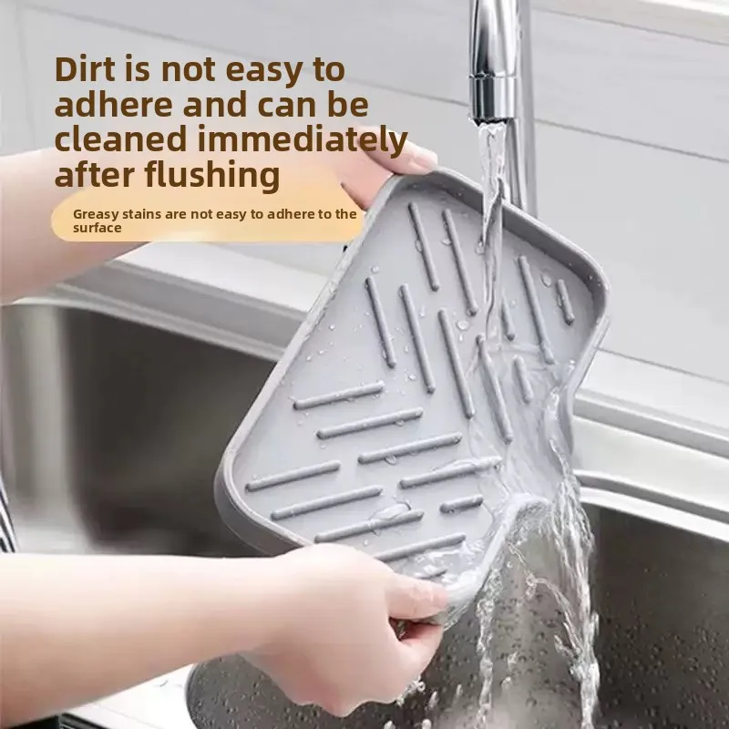 Sink Silicone Tray With drain Soap Sponge Storage Holder Countertop Sink Scrubber Brush Soap Storage Rack Kitchen Organizer
Sink Silicone Tray With drain Soap Sponge Storage Holder Countertop Sink Scrubber Brush Soap Storage Rack Kitchen Organizer