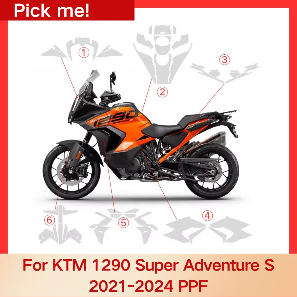 Комплект защитной пленки из ТПУ для KTM 1290 Super Adventure S 2021-2024, детали мотоцикла, прозрачный ультратонкий PPF, самовосстанавливающийся
Комплект защитной пленки из ТПУ для KTM 1290 Super Adventure S 2021-2024, детали мотоцикла, прозрачный ультратонкий PPF, самовосстанавливающийся
