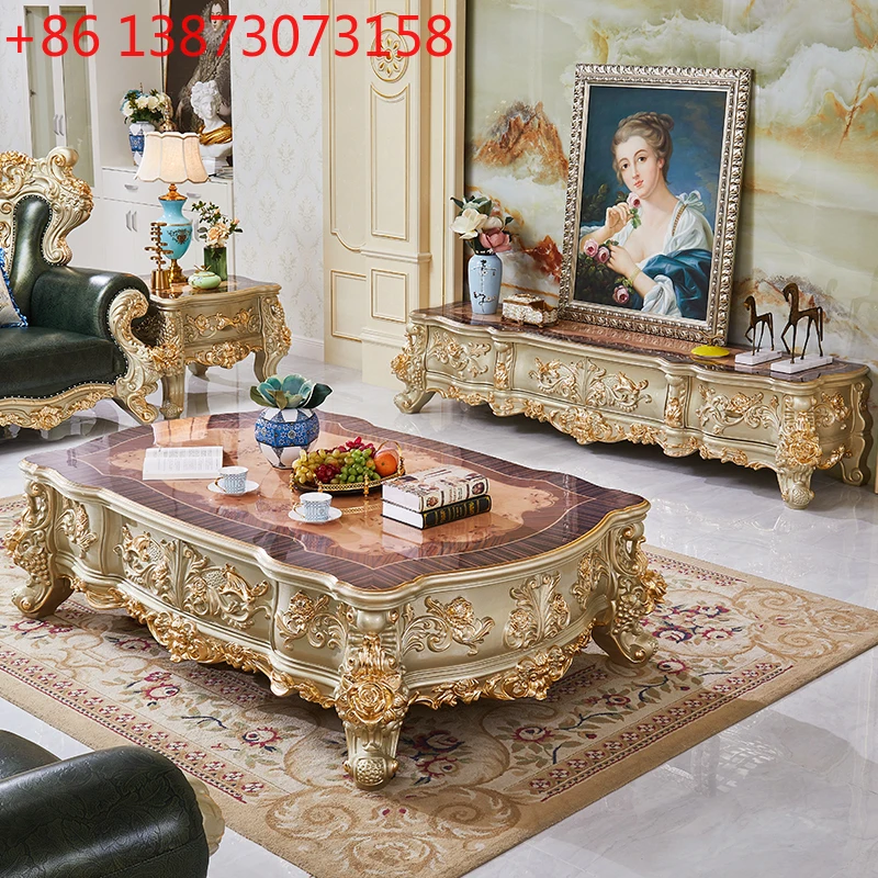 European-style all-solid wood TV cabinet coffee table court champagne gold sticker gold foil villa living room video cabinet sto
European-style all-solid wood TV cabinet coffee table court champagne gold sticker gold foil villa living room video cabinet sto
