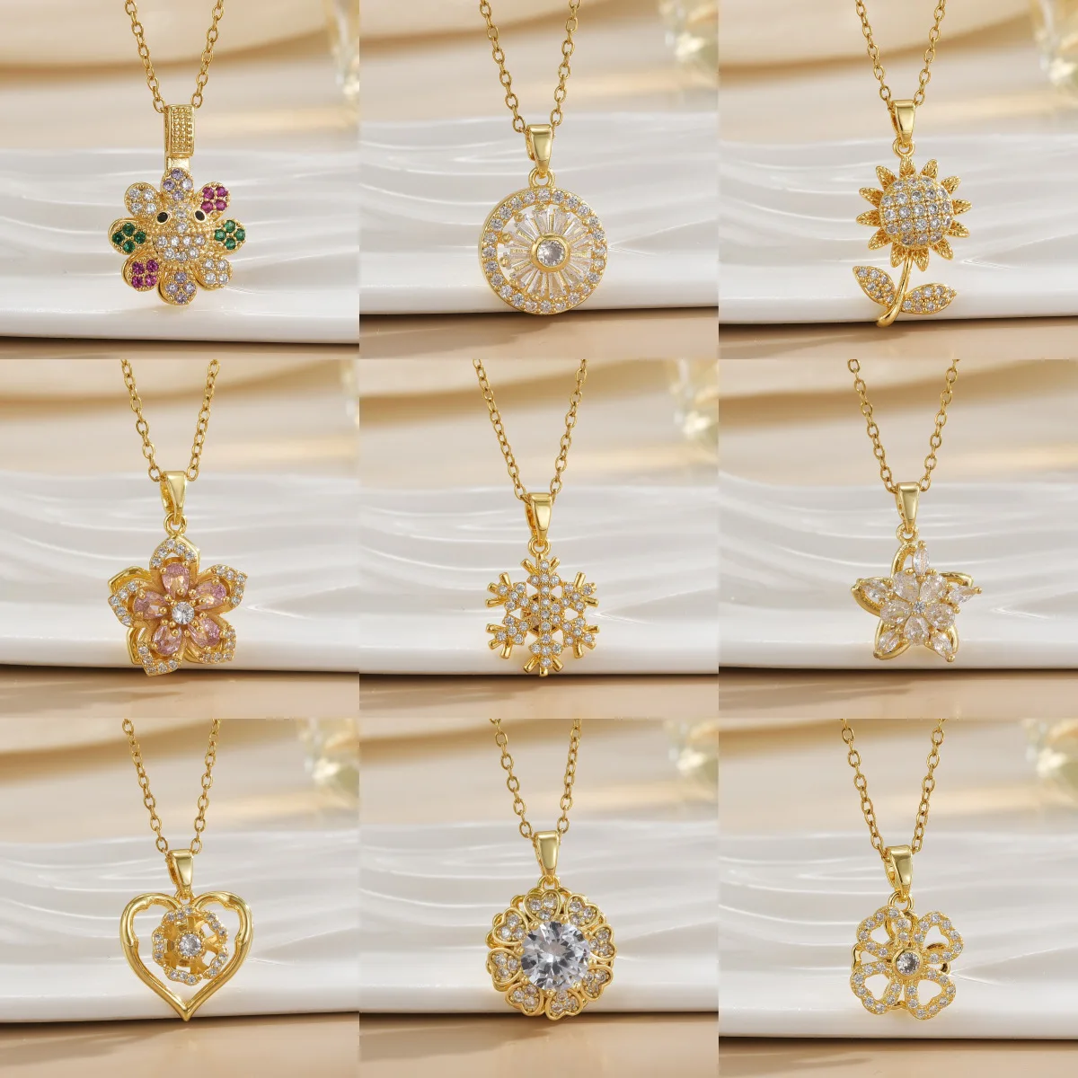 Women Rotating Flower Pendant Necklace Minimalist Elegant Versatile Titanium Steel Gold Color Resistant Fashion Jewelry
Women Rotating Flower Pendant Necklace Minimalist Elegant Versatile Titanium Steel Gold Color Resistant Fashion Jewelry