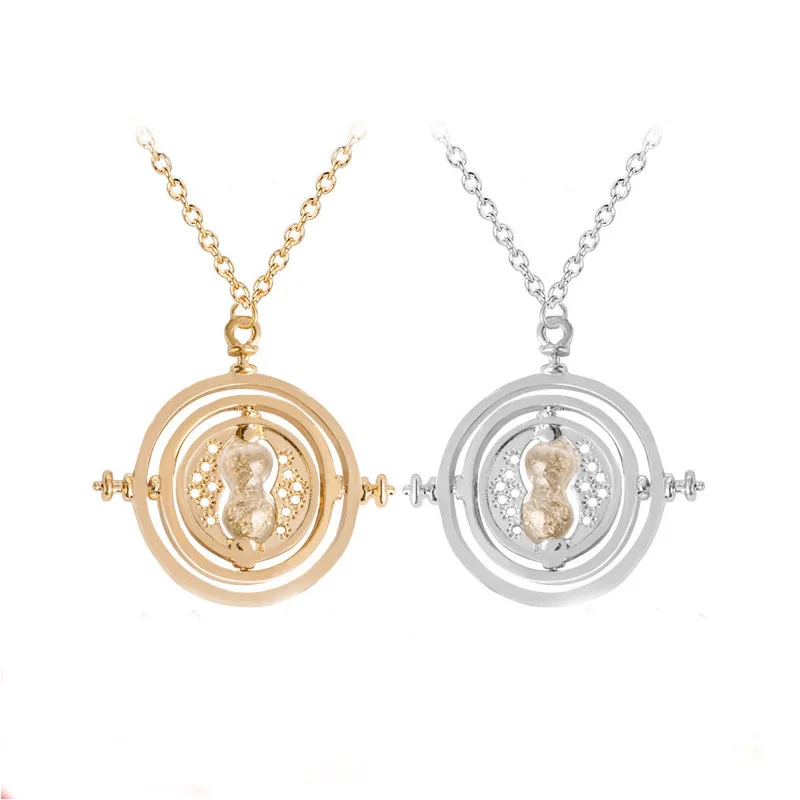 Harry Potter Time-Turner Necklace | Rotatable Gold & Silver Hourglass Pendant, Western Movie Merch Sweater Chain
Harry Potter Time-Turner Necklace | Rotatable Gold & Silver Hourglass Pendant, Western Movie Merch Sweater Chain