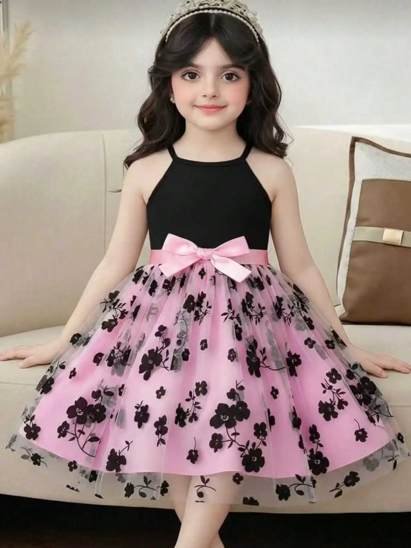 4-7 Years Old Girls' Cami Dress, Suspender Top Spliced With Mesh Skirt, Flouncy Skirt, With Belt, Suitable For Summer Outing, Birthday Party, Performance, Daily Wear
4-7 Years Old Girls' Cami Dress, Suspender Top Spliced With Mesh Skirt, Flouncy Skirt, With Belt, Suitable For Summer Outing, Birthday Party, Performance, Daily Wear