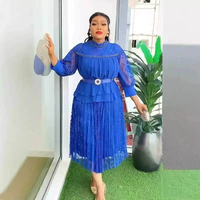 Customized 2025 African Party Evening Dresses for Women Summer Elegant African 3/4 Sleeve Mesh Polyester Long Dress Outfits Afri
Customized 2025 African Party Evening Dresses for Women Summer Elegant African 3/4 Sleeve Mesh Polyester Long Dress Outfits Afri