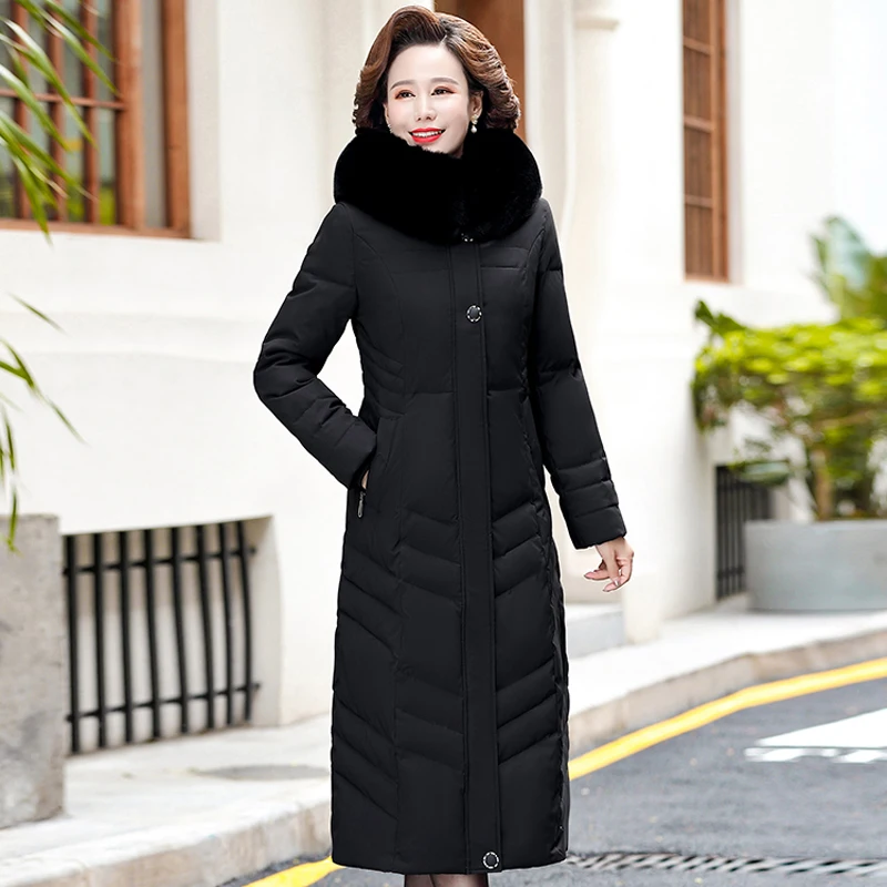 2023 New Winter X-long Jacket Women Hooded Warm Cotton Padded Winter Coat Women Long Parkas Fur Collar High Quality Warm Outwear
2023 New Winter X-long Jacket Women Hooded Warm Cotton Padded Winter Coat Women Long Parkas Fur Collar High Quality Warm Outwear