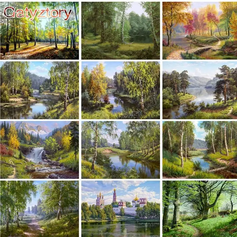 GATYZTORY Frame Painting By Numbers Kits Forest Landscape Modern Drawing Coloring By Numbers Acrylic Paint For Home Decor
GATYZTORY Frame Painting By Numbers Kits Forest Landscape Modern Drawing Coloring By Numbers Acrylic Paint For Home Decor