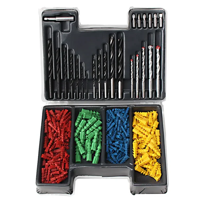 300pcs Twist Drill Three Point Woodwork Drill Construction Drill Bits Connect Rods Expansion Screws Household Tool Accessory Set
300pcs Twist Drill Three Point Woodwork Drill Construction Drill Bits Connect Rods Expansion Screws Household Tool Accessory Set