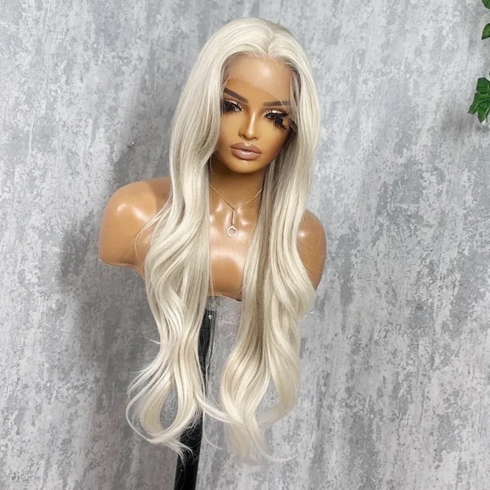 13x4 Platinum Blonde Long Natural Wave Lace Front Wig for Women Synthetic Hair Daily Wear Cosplay Wigs Heat Resistant Fiber
13x4 Platinum Blonde Long Natural Wave Lace Front Wig for Women Synthetic Hair Daily Wear Cosplay Wigs Heat Resistant Fiber