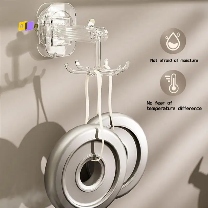 A08F-Bathroom Wall And Ceiling Rotary Hook, 6 Claws Swivel Hook Shower Hanger, Compatible With Bathroom, Dressing Table
A08F-Bathroom Wall And Ceiling Rotary Hook, 6 Claws Swivel Hook Shower Hanger, Compatible With Bathroom, Dressing Table