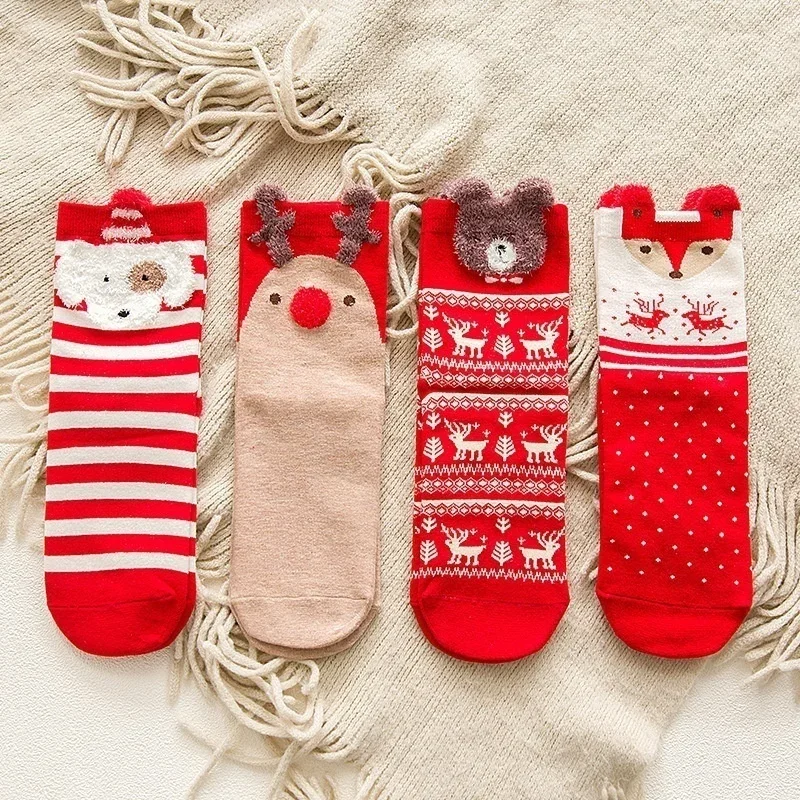 Christmas, Autumn, Winter, Cotton, Pure Medium Pipe Socks, Children's Red Birthyear, Korean Edition, College Style Cartoon Elk
Christmas, Autumn, Winter, Cotton, Pure Medium Pipe Socks, Children's Red Birthyear, Korean Edition, College Style Cartoon Elk