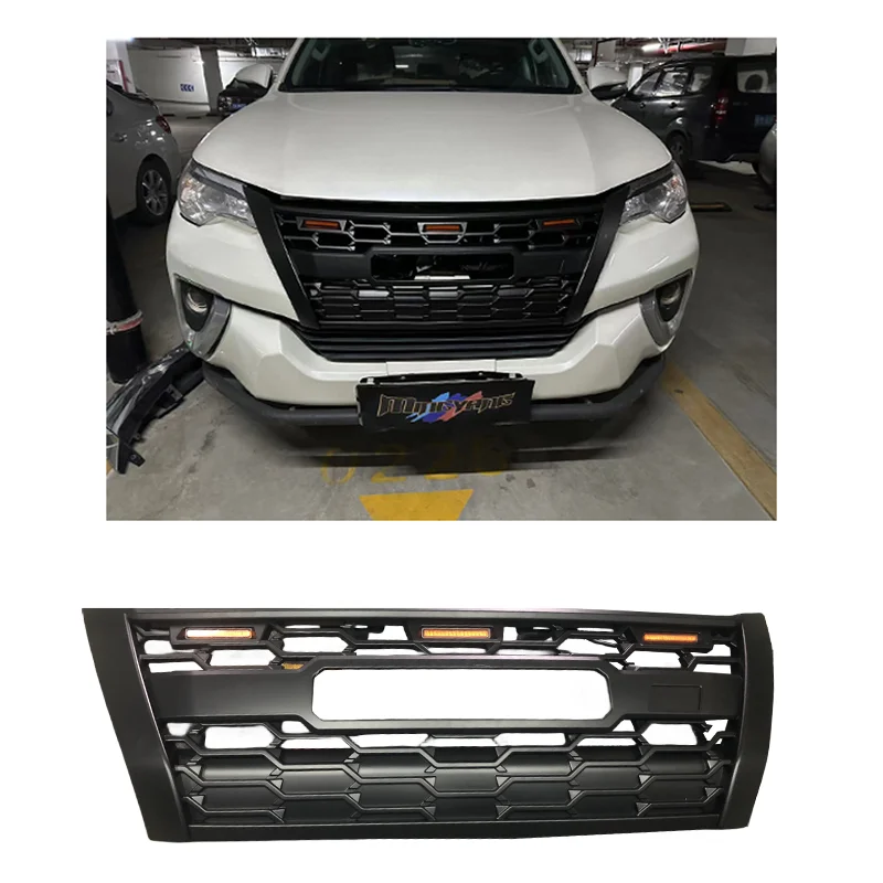 Modification New Arrival Front Bumper Grille With Light 2016-2020 for Fortuner Car Grills
Modification New Arrival Front Bumper Grille With Light 2016-2020 for Fortuner Car Grills