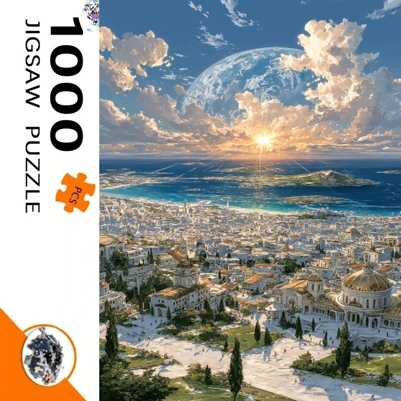1000PCS Fantasy Coastal City with Giant Planet Jigsaw Puzzle, Educational Games Colorful Puzzles Gifts Home Decor
1000PCS Fantasy Coastal City with Giant Planet Jigsaw Puzzle, Educational Games Colorful Puzzles Gifts Home Decor
