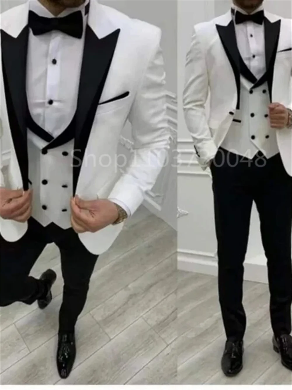 3 Pcs White Men Business Suits Wedding Suit Peak Lapel One Button Blazer Groom Tuxedos Set Dress Jacket Vest Trousers
3 Pcs White Men Business Suits Wedding Suit Peak Lapel One Button Blazer Groom Tuxedos Set Dress Jacket Vest Trousers