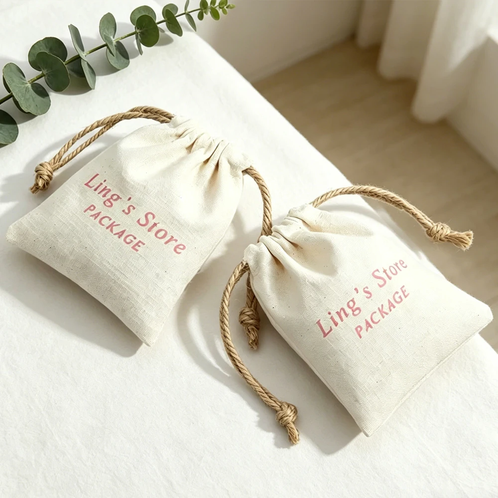 100Pcs Personalized Logo Beige Natural Cotton Canvas Jewelry Bag for Earring Necklace Pendant Gift Bag Wedding Packaging Pouches
100Pcs Personalized Logo Beige Natural Cotton Canvas Jewelry Bag for Earring Necklace Pendant Gift Bag Wedding Packaging Pouches