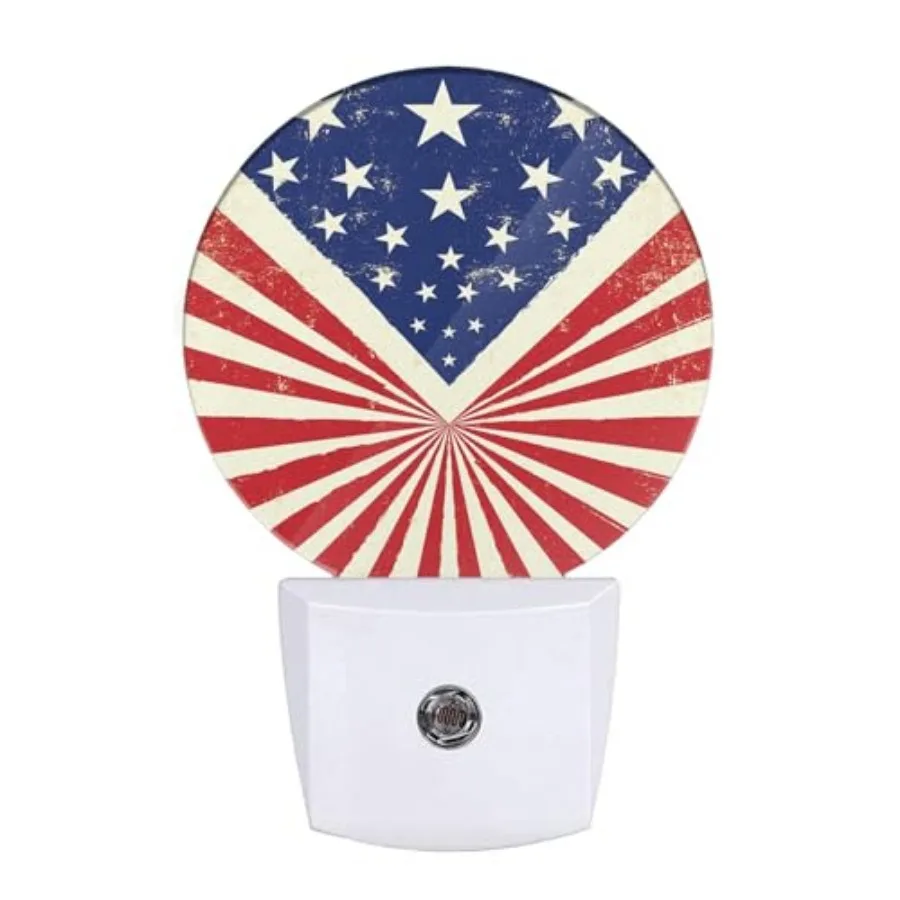 Retro American Night Lights Plug into Wall Patriotic LED Dusk to Dawn Plug-in Nightlight Auto Sensor for Bedroom Bathroom Hallw
Retro American Night Lights Plug into Wall Patriotic LED Dusk to Dawn Plug-in Nightlight Auto Sensor for Bedroom Bathroom Hallw