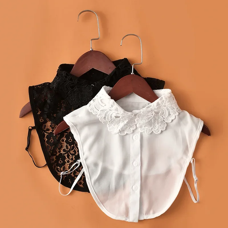 Women Hollow Lace Floral Embroidery False Collar Ladies Shirt Fake Collar Vintage Detachable Collar Lapel Blouse Top Nep Kraagie
Women Hollow Lace Floral Embroidery False Collar Ladies Shirt Fake Collar Vintage Detachable Collar Lapel Blouse Top Nep Kraagie