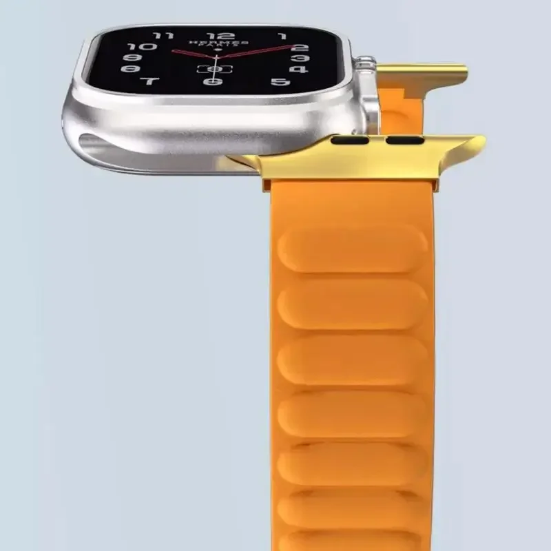 Silicone Strap for Apple Watch Ultra 49mm 10 42mm 46mm 9 8 7 45mm 41mm New Magnetic Buckle Bracelet iWatch 6 5 4 3 SE 44mm 40mm
Silicone Strap for Apple Watch Ultra 49mm 10 42mm 46mm 9 8 7 45mm 41mm New Magnetic Buckle Bracelet iWatch 6 5 4 3 SE 44mm 40mm