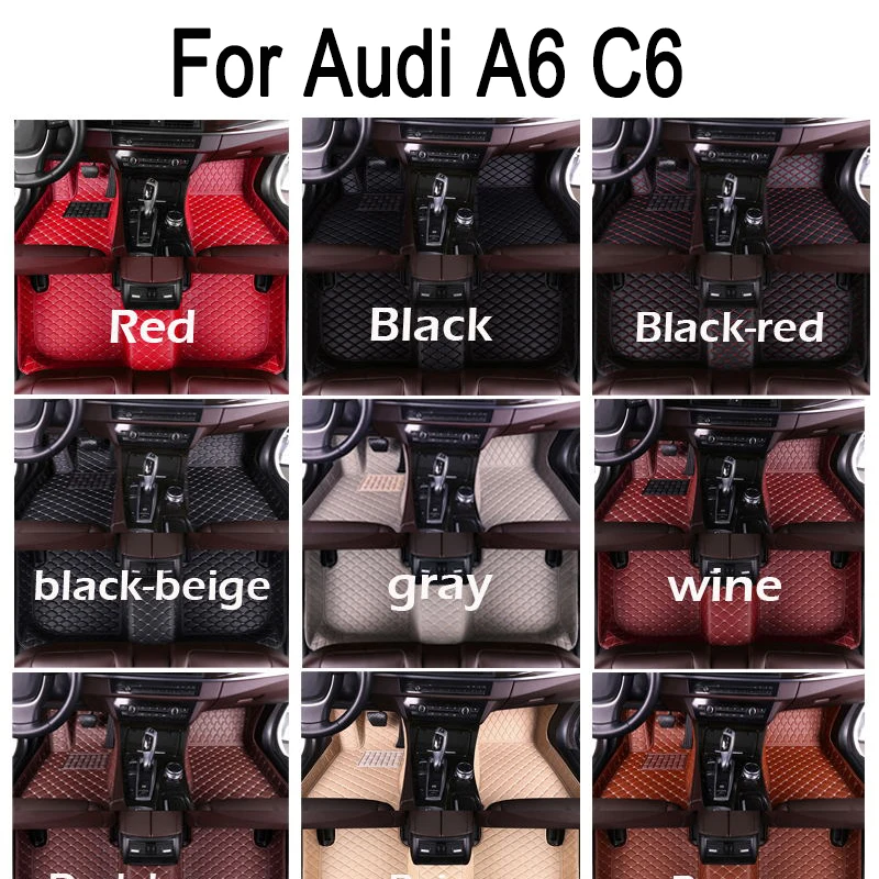 Автомобильные коврики для Audi A6 C6 4F 2004 ~ 2011, полный комплект, прочный коврик, аксессуары для салона автомобиля 
Автомобильные коврики для Audi A6 C6 4F 2004 ~ 2011, полный комплект, прочный коврик, аксессуары для салона автомобиля
