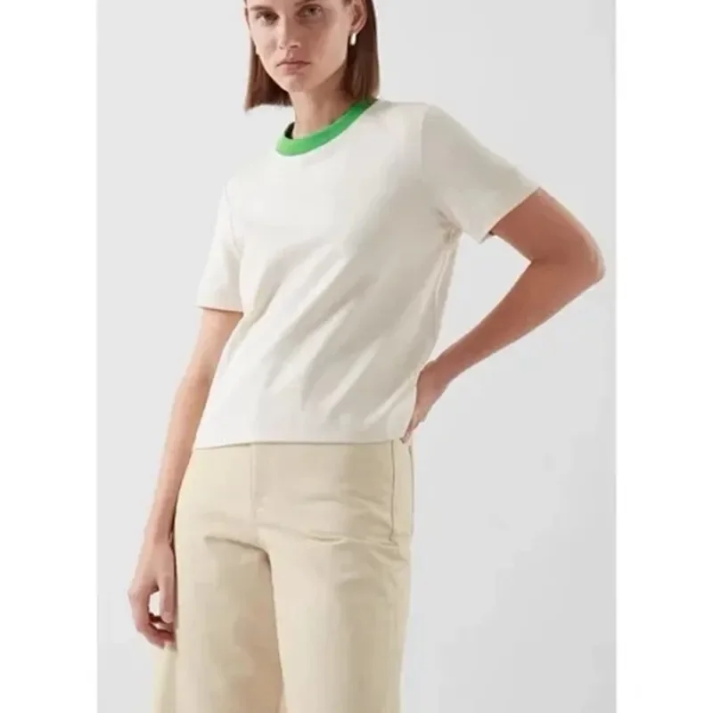 Spring Summer Women's T-Shirt Tops Contrast Color O-neck Short Sleeve Ladies Tee Top on Sale Clearance
Spring Summer Women's T-Shirt Tops Contrast Color O-neck Short Sleeve Ladies Tee Top on Sale Clearance