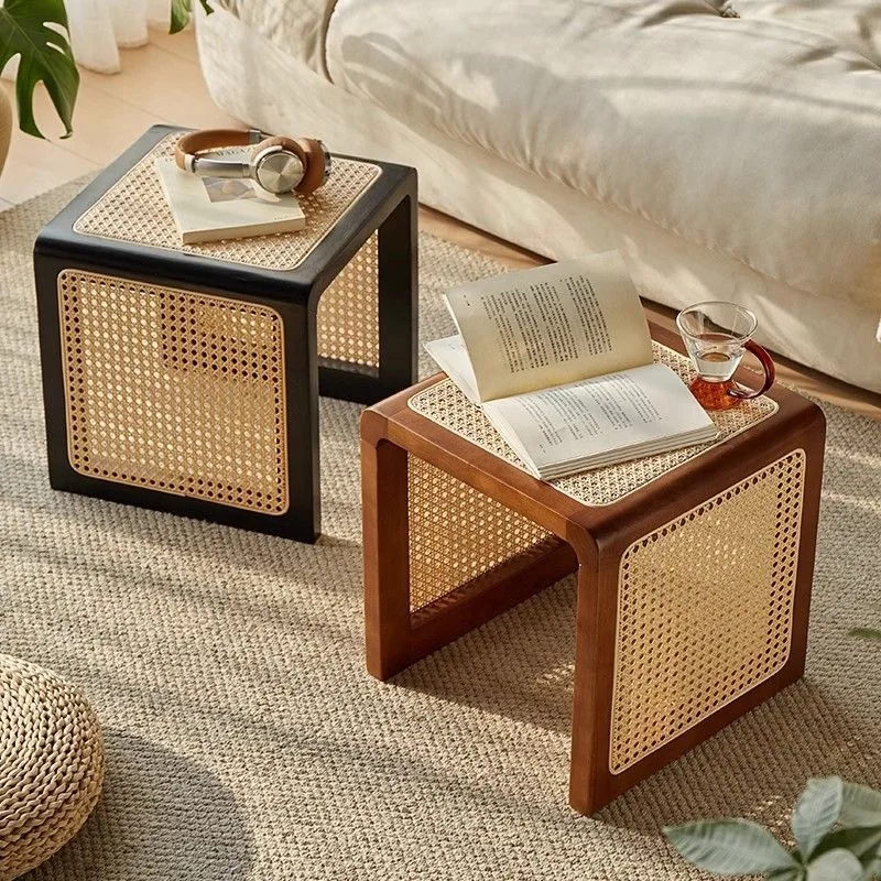 Japanese-style solid wood rattan medieval sofa edge, wabi-sabi wind furniture, bedside table, balcony light luxury
Japanese-style solid wood rattan medieval sofa edge, wabi-sabi wind furniture, bedside table, balcony light luxury