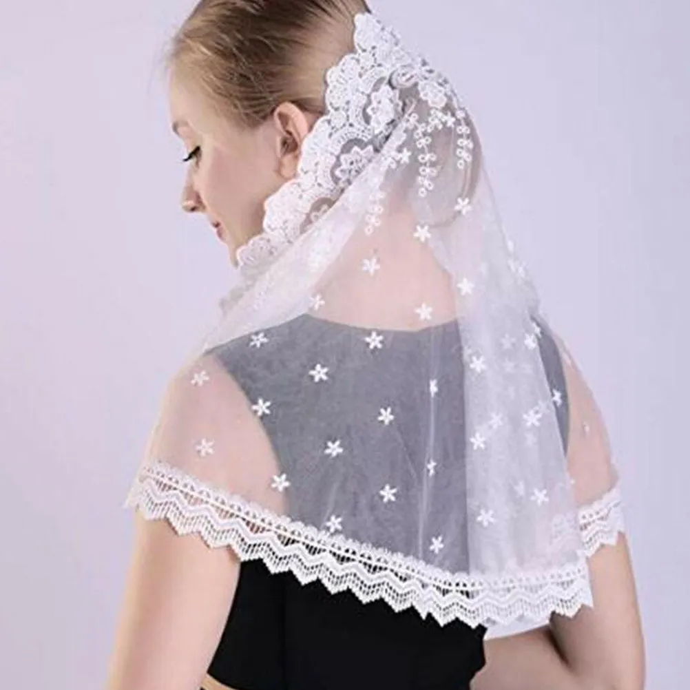 Lace Veil Scarf Soft Hand Head Covering Scarf Feeling Premium Material Durable Wedding Headband Catholicism Accessories
Lace Veil Scarf Soft Hand Head Covering Scarf Feeling Premium Material Durable Wedding Headband Catholicism Accessories