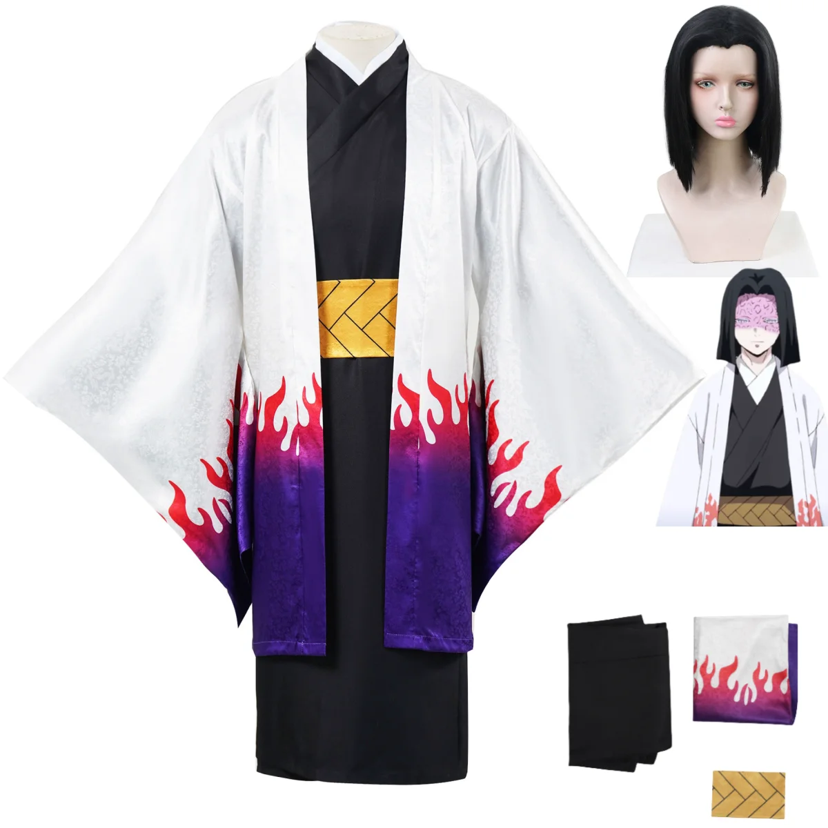 Anime Ubuyashiki Kagaya Cosplay Costume Hashira Wig Japanese Kimono Cloak Coat Belt Adult Man Traditional Festival Suit
Anime Ubuyashiki Kagaya Cosplay Costume Hashira Wig Japanese Kimono Cloak Coat Belt Adult Man Traditional Festival Suit