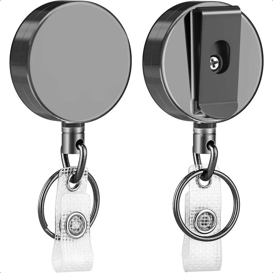 2 Pack Heavy Duty Badge Reel Retractable Badge Holder Metal Keychain ID Badge Holder Reels with Belt Clip Key Ring Reinforced S
2 Pack Heavy Duty Badge Reel Retractable Badge Holder Metal Keychain ID Badge Holder Reels with Belt Clip Key Ring Reinforced S