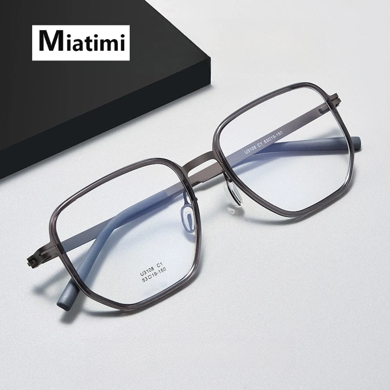 Acetate Titanium Glasses frame Men Women Luxury square Screwless Eyeglasses frames Optical Prescription eyewear
Acetate Titanium Glasses frame Men Women Luxury square Screwless Eyeglasses frames Optical Prescription eyewear