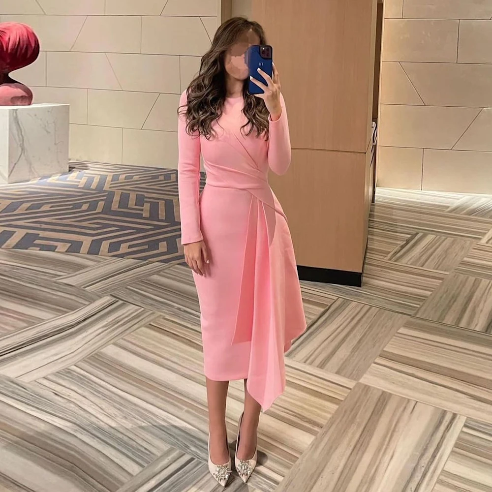 ROSELLA Pink O Neck Prom Dress Pleated Tea Length Asymmetrical Formal Evening Dresses New 2023
ROSELLA Pink O Neck Prom Dress Pleated Tea Length Asymmetrical Formal Evening Dresses New 2023