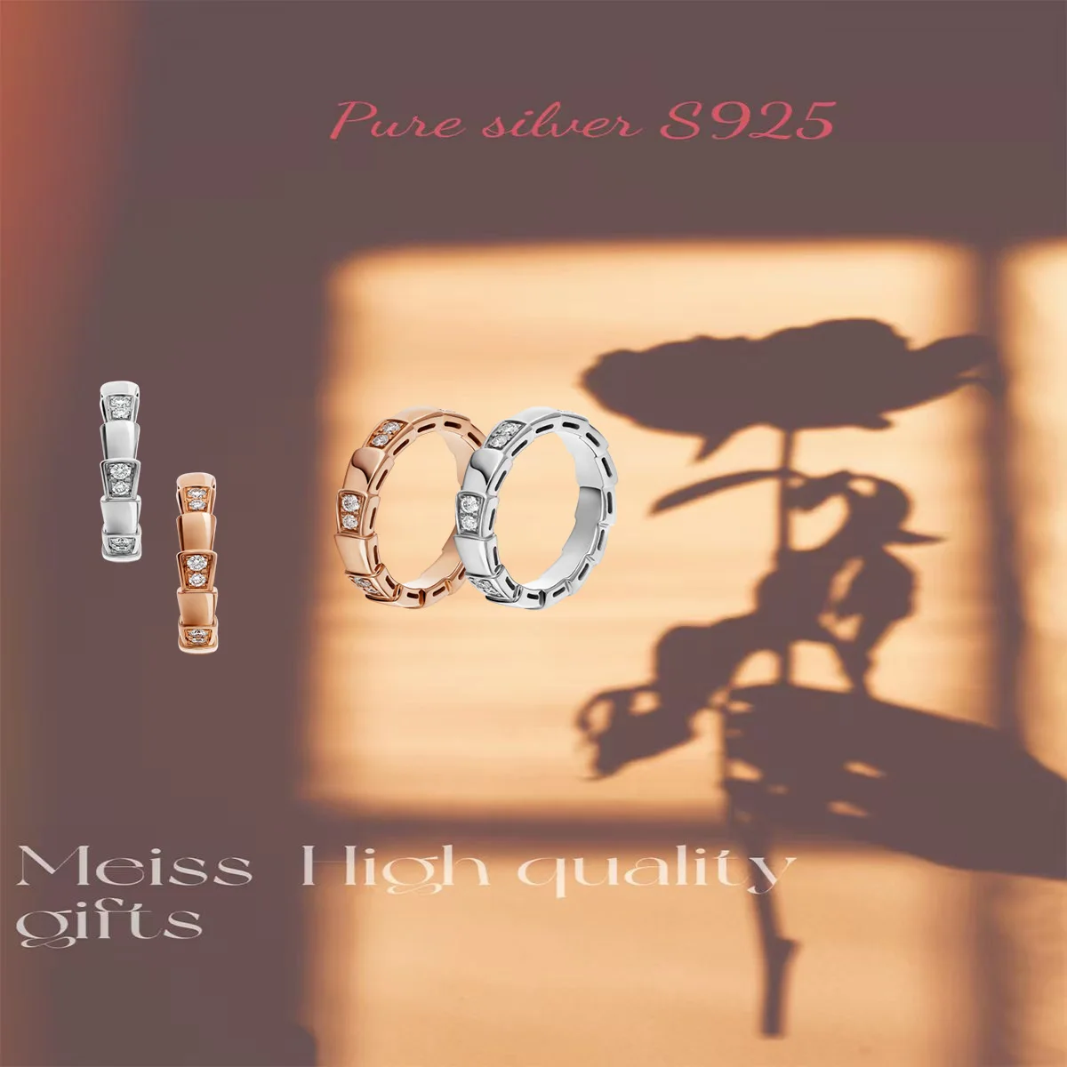 Pure silver s925 ring Classic and trendy style with diamond studded rings, women's charm and versatility
Pure silver s925 ring Classic and trendy style with diamond studded rings, women's charm and versatility
