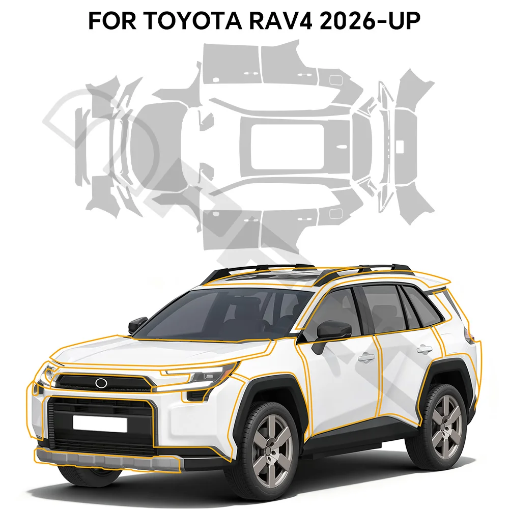 For Toyota RAV4 2026 2027 Pre-cut PPF TPU Paint Protection Film Anti-scratch Clear Bra Resistant Kit Repairable Car Accessories
For Toyota RAV4 2026 2027 Pre-cut PPF TPU Paint Protection Film Anti-scratch Clear Bra Resistant Kit Repairable Car Accessories