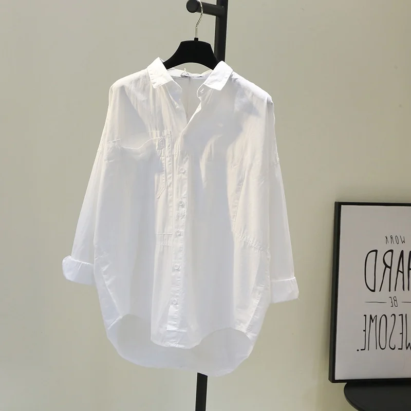 White Women's Summer Breathable UV Protection Shirt Air Conditioning Outerwear Collar Long Sleeve Loose Fit Cotton Jacket
White Women's Summer Breathable UV Protection Shirt Air Conditioning Outerwear Collar Long Sleeve Loose Fit Cotton Jacket