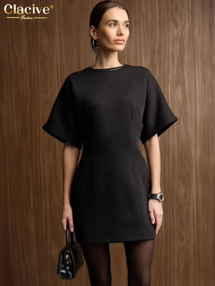 Clacive Summer Loose Black Kniited Women Dress 2025 Fashion O-Neck Short Sleeve Mini Dresses Elegant Classic Solid Female Dress
Clacive Summer Loose Black Kniited Women Dress 2025 Fashion O-Neck Short Sleeve Mini Dresses Elegant Classic Solid Female Dress
