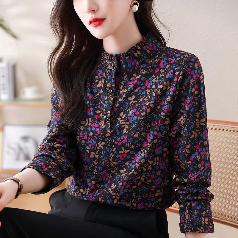 2025 Long-sleeved Floral Print Shirt for Women Spring New Stand-up Collar Retro Elegant Temperament Large Size Tops and Shirts
2025 Long-sleeved Floral Print Shirt for Women Spring New Stand-up Collar Retro Elegant Temperament Large Size Tops and Shirts