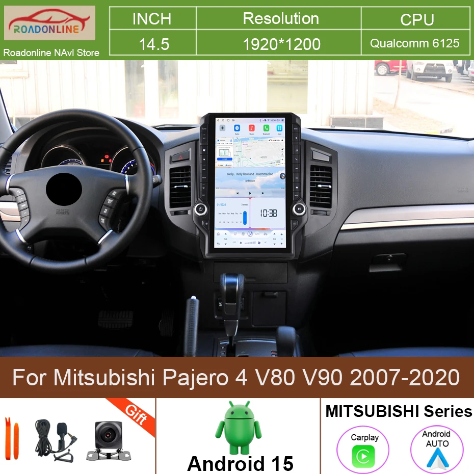 14.5 Inch Car Radio Stereo Multimedia For Mitsubishi Pajero 4 V80 V90 2007-2020 Navigation GPS Video DSP Player 4G
14.5 Inch Car Radio Stereo Multimedia For Mitsubishi Pajero 4 V80 V90 2007-2020 Navigation GPS Video DSP Player 4G