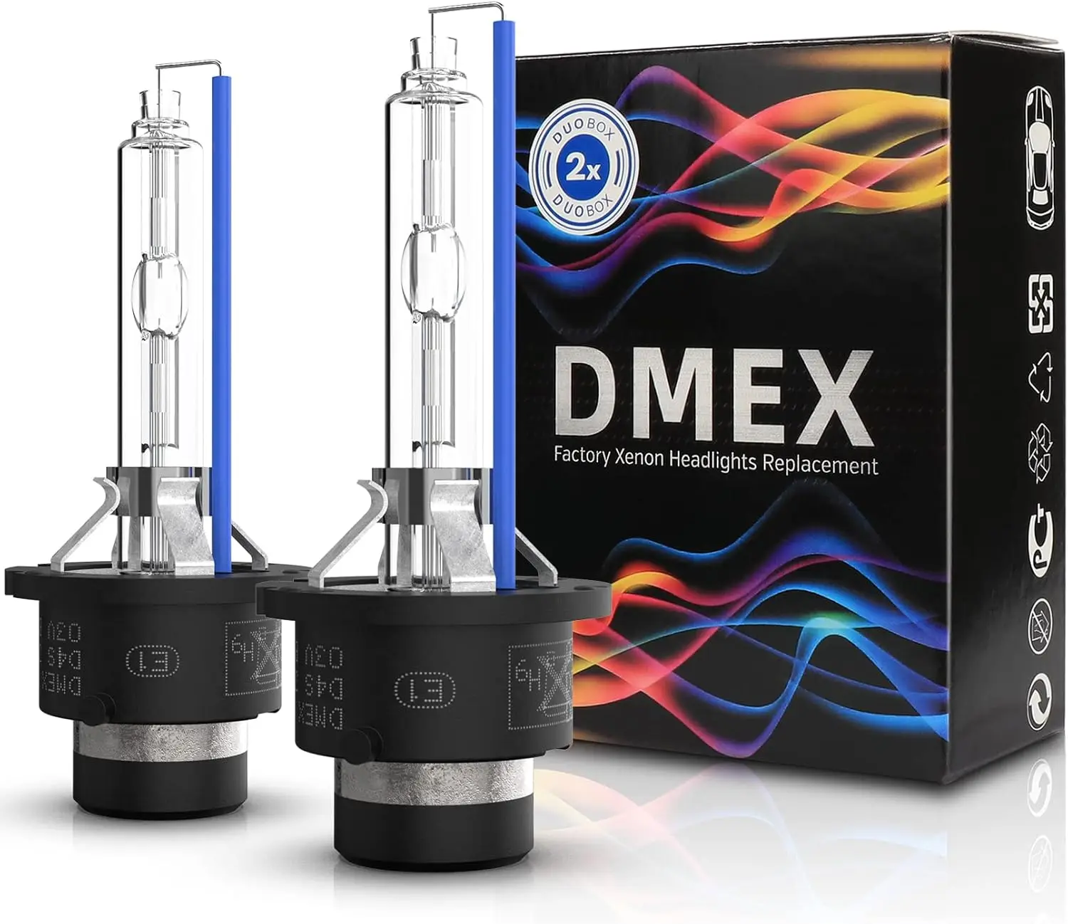 D4S HID Headlight Bulbs 6000K Cool White Xenon 35W Pack of 2 - Replacement for Factory HID System, 3800 Lumens Brighter
D4S HID Headlight Bulbs 6000K Cool White Xenon 35W Pack of 2 - Replacement for Factory HID System, 3800 Lumens Brighter