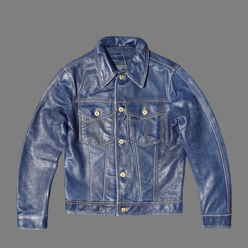 Authentic Leather Jaet Men's Blue Distred Embroidery Bag Flower Cowboy Sle ort Length Faion Urban Design
Authentic Leather Jaet Men's Blue Distred Embroidery Bag Flower Cowboy Sle ort Length Faion Urban Design