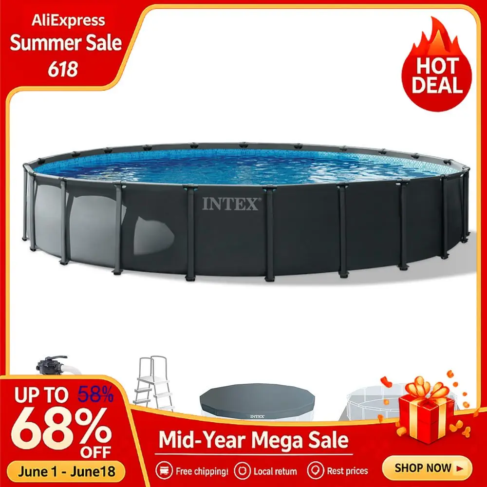22 ft x 48 in Above Ground Pool Set, Round Swimming Pool with Steel Frame, 2100 GPH Sand Filter Pump, Ladder, Custom, Pools
22 ft x 48 in Above Ground Pool Set, Round Swimming Pool with Steel Frame, 2100 GPH Sand Filter Pump, Ladder, Custom, Pools