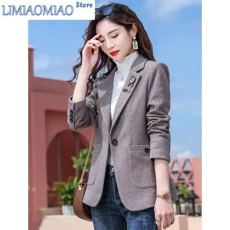 New Houndstooth Blazer Women Spring Autumn Casual ladies Woolen Suit Jacket Female Design Sense CardigaElegant Blouser
New Houndstooth Blazer Women Spring Autumn Casual ladies Woolen Suit Jacket Female Design Sense CardigaElegant Blouser